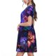 thumbnail image 2 of Balery Magic Colorful Forest Leaves Vestidos sueltos de manga corta para mujer, vestidos de verano 2025, vestidos casuales de corte A con vuelo., 2 of 6