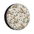 thumbnail image 1 of Wukai Housse de Pneu de Rechange Imprimé Champignon pour Remorque RV, Imperméable PVC Cuir Synthétique Housse de Roue pour Camion, Remorque, RV, SUV, Campeur-17 Pouces, 1 of 6