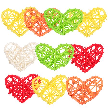 

10Pcs Rattan Woven Pendant Simple Hollow Adorn Festival Layout Prop Random Color