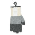 thumbnail image 2 of Time and Tru Women's Colorblock Gloves, One Size, White/Grey, 2 of 3