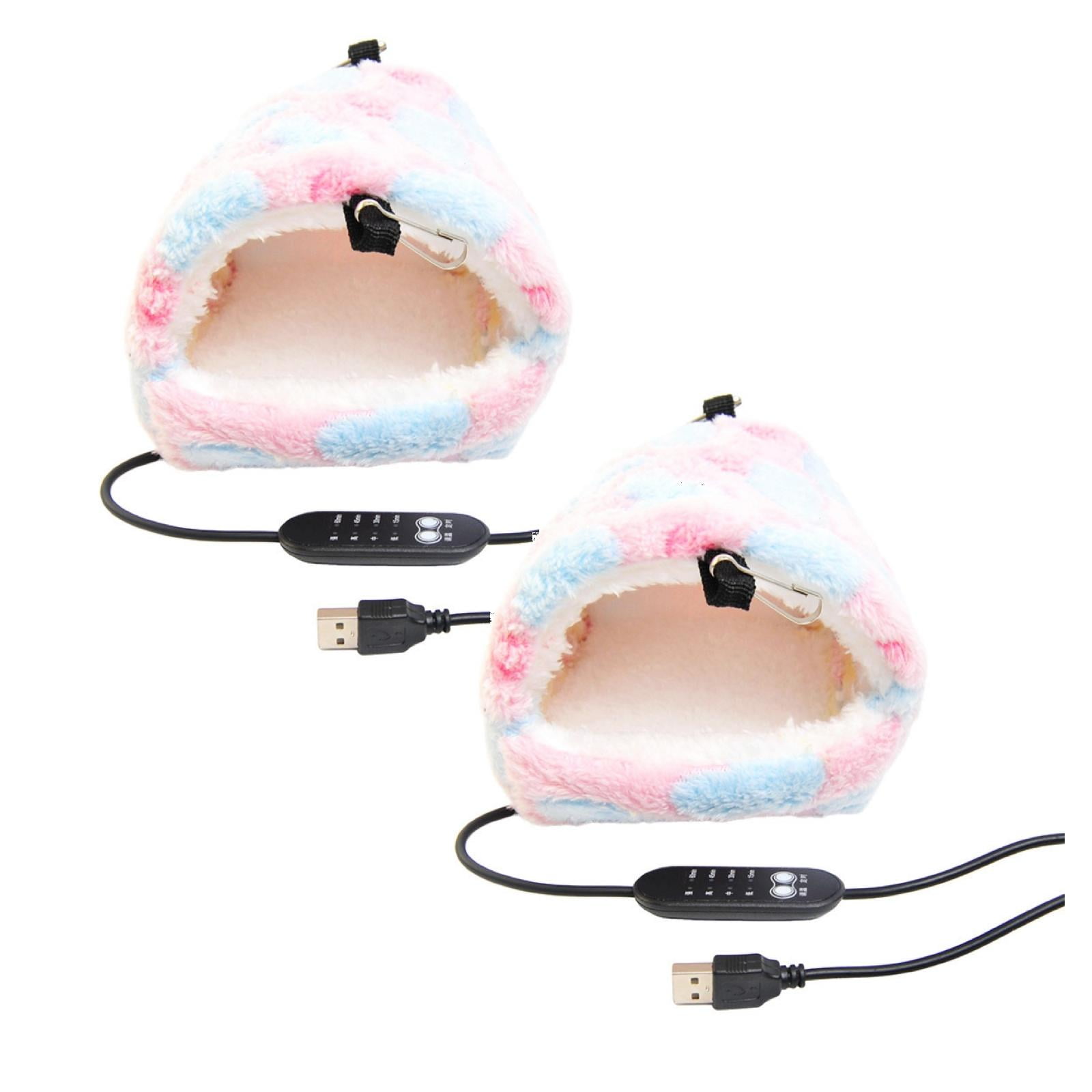 2Pcs Cozy Pet Bed Heated Hanging Bird Cozy Warm For Parrots Conures Small Birds With Chewable Rope Cotton Handmade Warm For Parrot Canary