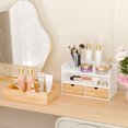 thumbnail image 4 of Wisuce Bamboo Desktop Organizer, White-Natural, 4 of 7