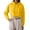 Yellow, variant on Wang6 White Cropped Hoodies for Womens Causal Loose Fit Solid Pullover Sweatshirts Trendy Fall Drawstrings Long Sleeve V Neck Tops Yellow XS