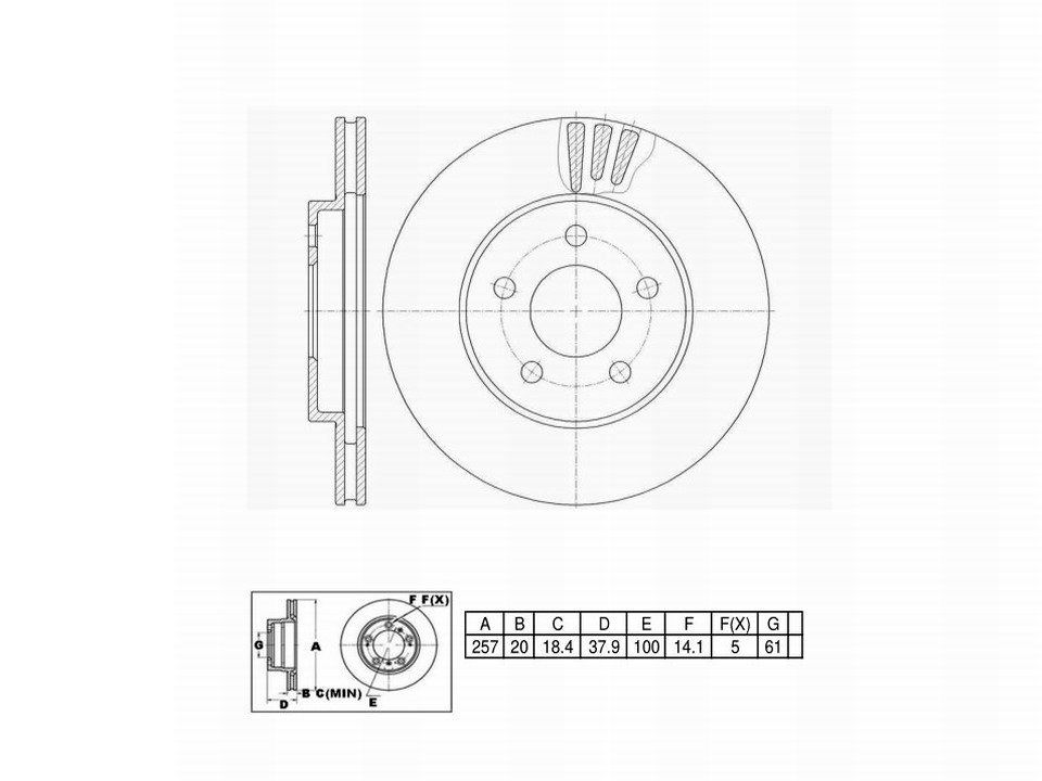 Winstop Brake Rotor, Front WS230984, Plymouth Neon 1999-1995