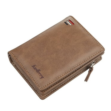 ZM Wallet for Men Leather Mens Wallet Bifold Wallet RFID Blocking with 14 Card Slots & Coin Compartment Brown
