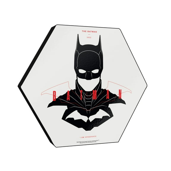 Batman 85th Anniversary (The Batman 2022) KNEXAGON Wood Print