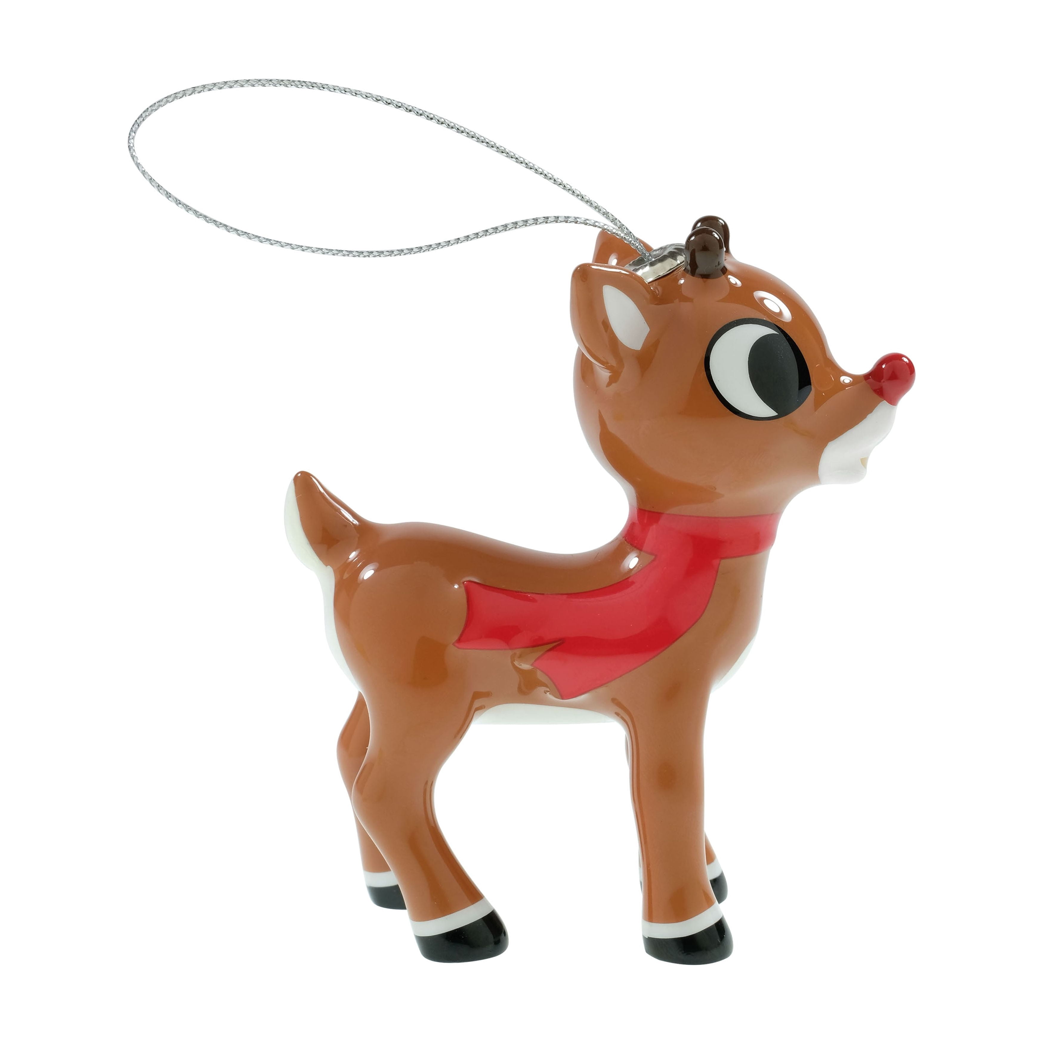 Rudolph the Red Nosed Reindeer Decoupaged Christmas Tree Ornament