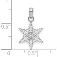 thumbnail image 2 of Solid 10k White Gold Small Snowflake Pendant - 18.2mm, 2 of 4