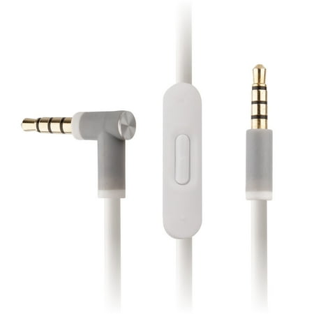 WHITE Audio Cable w/ RemoteTalk for Solo2 Beats by Dr Dre Headphones - Solo