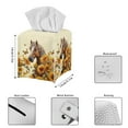 thumbnail image 5 of ZIATUBLE Sunflower Horse Square Tissue Box Cover Leather Tissue Holder for Car Decorative Rectangular Tissue Box Covers Wear Resistant Facial Napkin Box Holders Home Decoration, 5 of 7