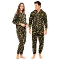 thumbnail image 2 of Notus Unisex Adult One Piece Pajama Hooded Zip Sleepwear Jumpsuit for Men and Women Camo Green L, 2 of 6