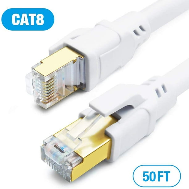 Câble RéSeau Ethernet LAN 15M 50FT RJ45 CAT5 CAT5E + Adaptateur de  Connecteur de Prise