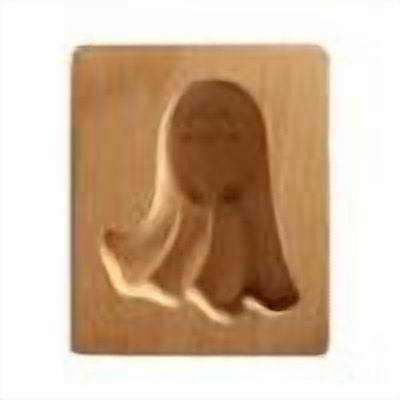 PEONAVET Rubber Mold Novel Halloween Carved Model Cutter Wooden Gingerbread Shortbread Model