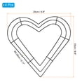 thumbnail image 2 of Uxcell 10 inch Dream Catcher Rings, 2Pcs Metal Heart Shape Macrame Wreath Floral Hoop for Wedding Decorations, Black, 2 of 6
