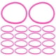 thumbnail image 1 of 50pcs bandas de goma de nylon de alta elasticidad cola de caballo titular de lazos de pelo cuerda para adultos niños (rosa fluorescente), 1 of 7