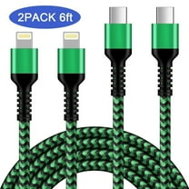 AILKIN Compatible with iPhone Charger Fast Charging Compatible with iPhone 14/13/12/11/10 2pack 6ft Fast Charging Cable Cords,Green