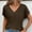 Brown, variant on Women's T Shirts Short Sleeve V Neck Summer Tops Casual Loose Basic Solid Batwing Sleeve Tee Shirts Ladies Tee Tops T Shirt Women Plain Women Casual Tee T Shirt Women's Shirts Summer Women Summer T