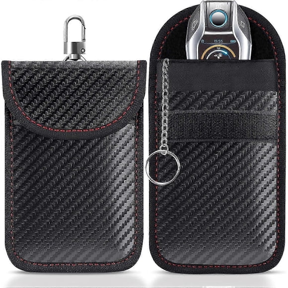 2 Pack Car Key Signal Blocking Pouch | Keyless Entry Car Keys Case | RFID Blocker Bag for Car Security | Anti-Theft Remote Entry Keyless Protect
