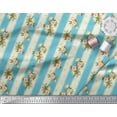 thumbnail image 3 of Soimoi Rayon Fabric Stripe,Leaves & Rose Floral Print Sewing Fabric Yard 56 Inch Wide, 3 of 3