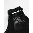 thumbnail image 5 of YEAHDOR Kids Girls Chiffon Sleeveless Jumpsuit Romper Casual Sleeveless High Waist Wide-Legged Bodysuit Black 10, 5 of 7