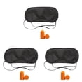 thumbnail image 1 of YWIYIUD 3 Sets 7.09 Inch Lightweight Durable Sleeping EyeMasks with Adjustable Strap Suitable for Adults Portable and Practical Light Blocking Eye Cover and Earplugs for Long Wearing During Travel, 1 of 7
