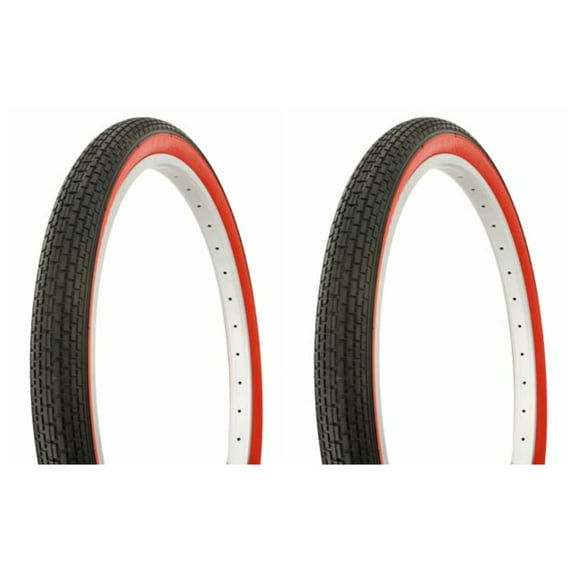 Tire set. 2 Tires. Two Tires Duro 26" x 2.125" Black/Red Side Wall HF-120A.Bicycle Tires, bike Tires, beach cruiser bike Tires, cruiser bike Tires