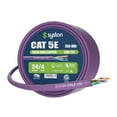 thumbnail image 2 of SYSTON CABLE TECHNOLOGY Cat 5E Ethernet Network Cable - 150 FT, 350MHz 24AWG Solid Bare Copper Wire Outdoor/Indoor, Bulk No Ends 10 Ft to 1000 Ft Available, Heat Resistant Plenum Rated - CMP Purple, 2 of 8