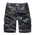 thumbnail image 2 of Hvyesh Mens Camo Cargo Shorts Big and Tall Multi Pockets Shorts Outdoor Combat Shorts Loose Workwear Cargo Shorts, 2 of 9