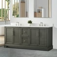 thumbnail image 6 of Vanity Art 72 x 22 x 34 in. Double Sink Bathroom Vanity with Quartz Top & Backsplash, Silver Gray, 6 of 10