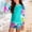 Multicolor, variant on Girls 2-Piece Swimsuit (For 12-17Y) Long Sleeve Padded Graphic Rash Guard and Shorts Quick Dry Vacation Swimwear Blue Size 12Years