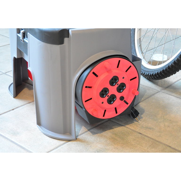 Lasko Power Toolbox Tool Storage Cord Wheel with Four Outlets and Step  Stool, 9002 - Walmart.com