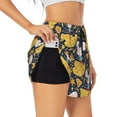 thumbnail image 2 of Haiem Mouse Cheese Women's 2 in 1 Running Shorts - Lightweight Athletic Workout Gym Yoga Breathable Sports Shorts Liner with Phone Pockets-Small, 2 of 9