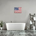 thumbnail image 3 of American Flag Wall Art Retro US Flag Canvas Pictures Vintage National Flag Artwork the Stars and the Stripes Canvas Prints for Office Living Room Home Decor Framed Ready to Hang 12"x16", 3 of 6