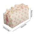 thumbnail image 3 of SLYNSHome Makeup Pouch, Large Capacity Quilted Cosmetic Storage Bag Zipper Organizer Pencil Bag For Travel Daily Use, 3 of 6