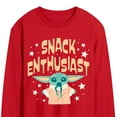 thumbnail image 2 of Star Wars - The Mandalorian Snack Enthusiast Grogu - Men's Long Sleeve Graphic T-Shirt, 2 of 4