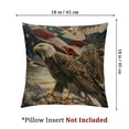 thumbnail image 4 of Creowell Pillow Covers Decorative Pillowcases  Eagle American Flag Design, Holiday Farmhouse Throw Pillow Case Hidden Zippered Square Cushion Cover for Sofa Bedroom Home Decor White, 4 of 7