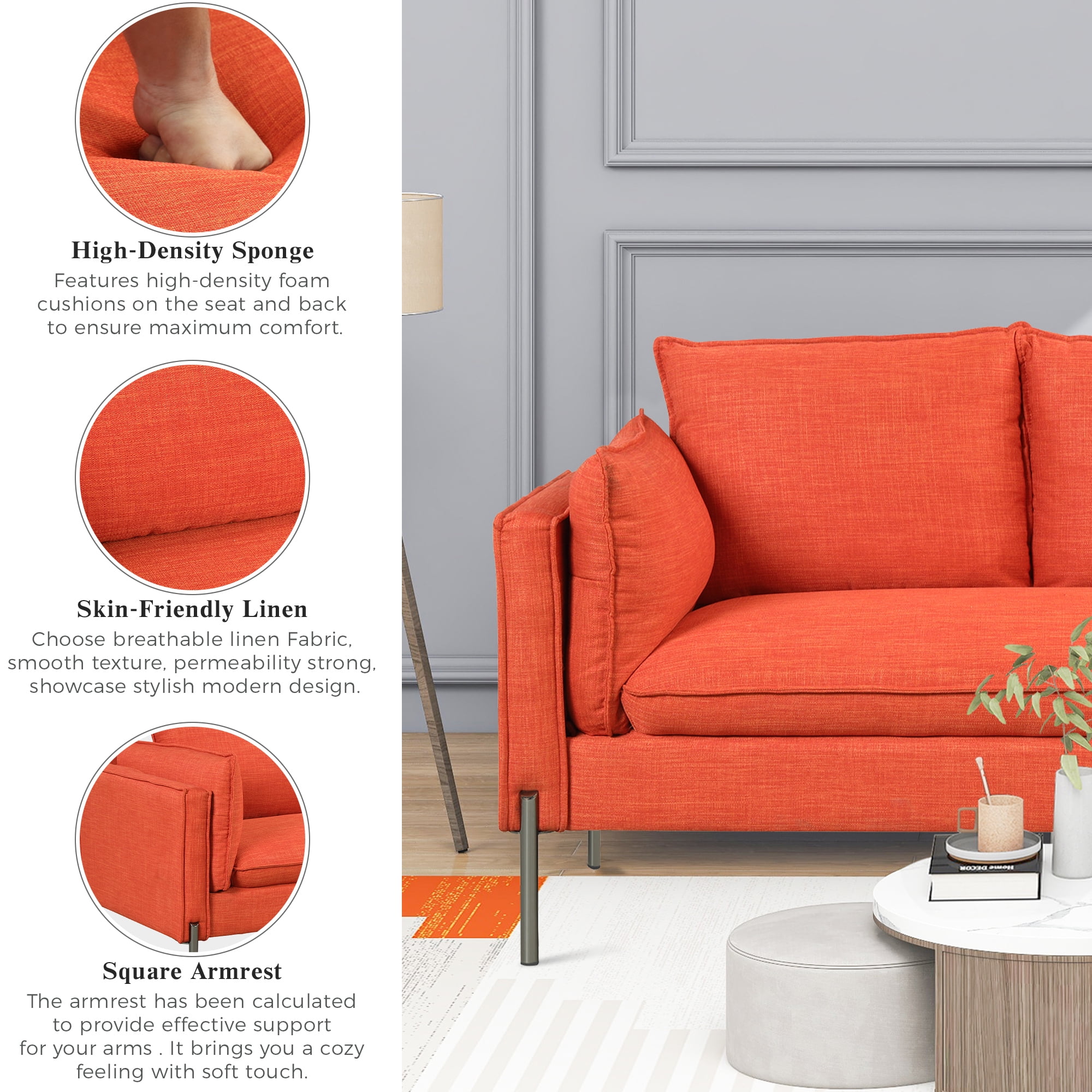 Orange】LILLE SOFA 2P 14de43dc-6625-41cf-af87-