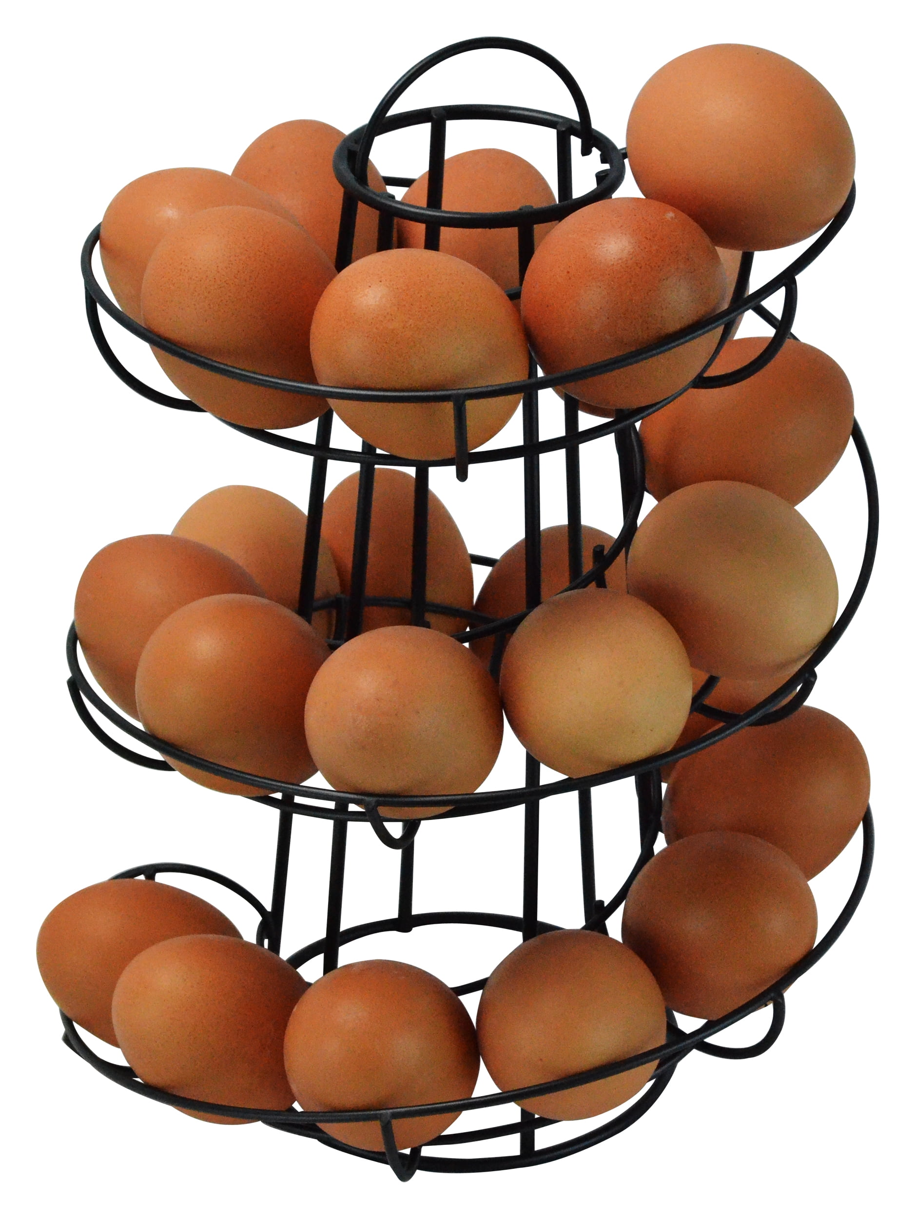 Egg Skelter Deluxe Modern Spiraling Dispenser Rack, Black