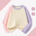 thumbnail image 5 of Girls' Cotton Long Sleeve T-Shirt Color-Block Drop Shoulder Crew Neck Shirt Spring & Autumn Casual Fashion Shirt (3-14 Years), 5 of 6