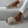 thumbnail image 5 of ZELAND Women's Faux Lamb Wool Platform Slippers - Trendy Sherpa Open Toe House Shoes, Soft Fuzzy Thick Sole Indoor Outdoor Mules, Chic Winter Warm Fleece Slides for Ladies & Teens, Anti-Slip, 5 of 9