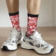 thumbnail image 5 of Goofa Hearts Printed Men's Crew Socks, Soft Durable Breathable Moisture-Wicking with Odor Control Cotton socks, 5 of 9