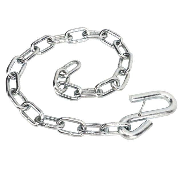 Cadena de seguridad para remolque de alta resistencia, 3500 lb, con ganchos en forma de S y doble clip de resorte, cables de remolque para remolque o RV.