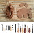 thumbnail image 4 of Herramientas De Trabajo De Cuero De Metal, Conjunto De Kit De Artesanía De Cuero De 19pcs, Ideal Para Personalizar Sus Proyectos, Elaboración Profesional Con Precisión Y, 4 of 7