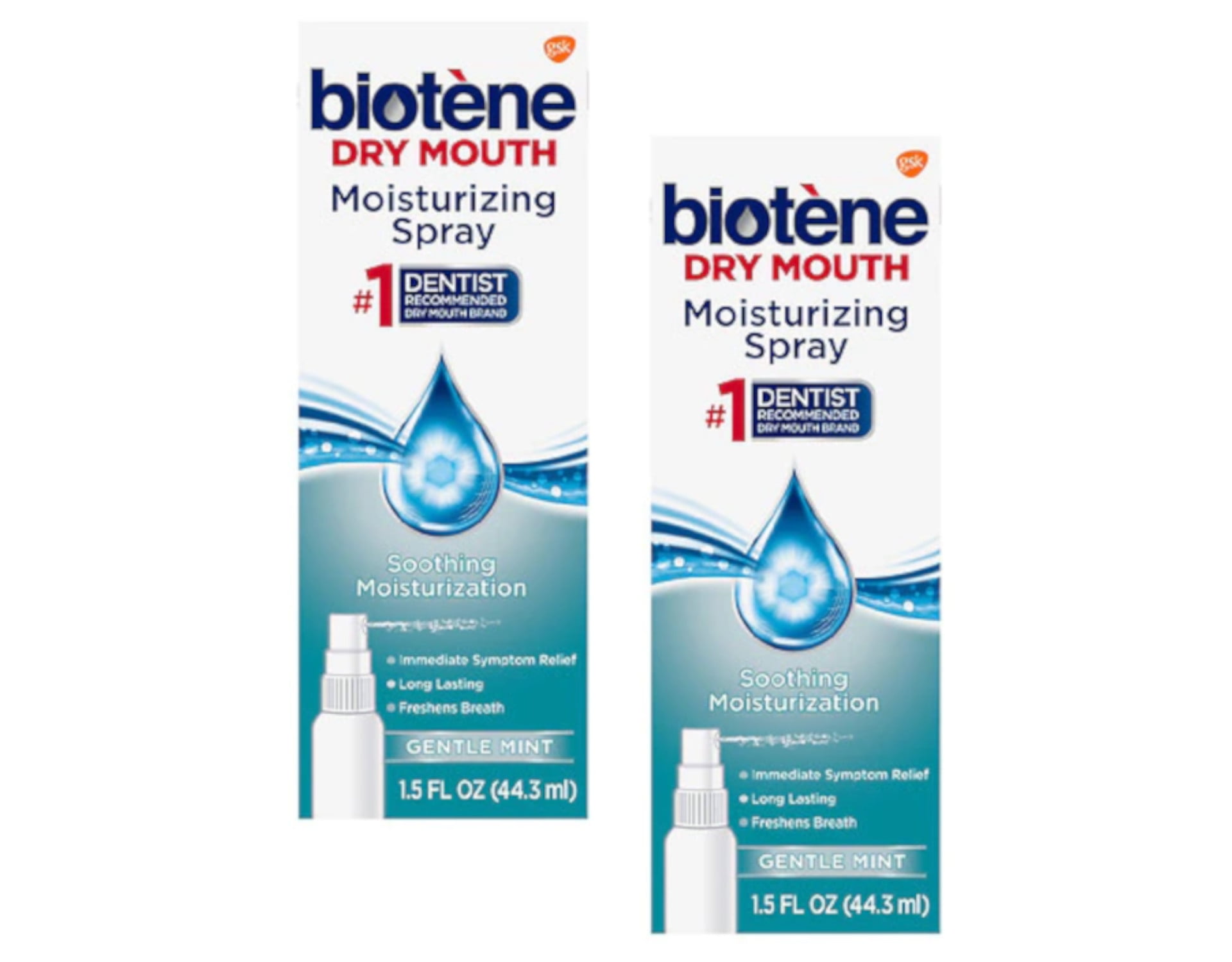 2 Pack Biotene Moisturizing Mouth Spray 1.5 Oz Each