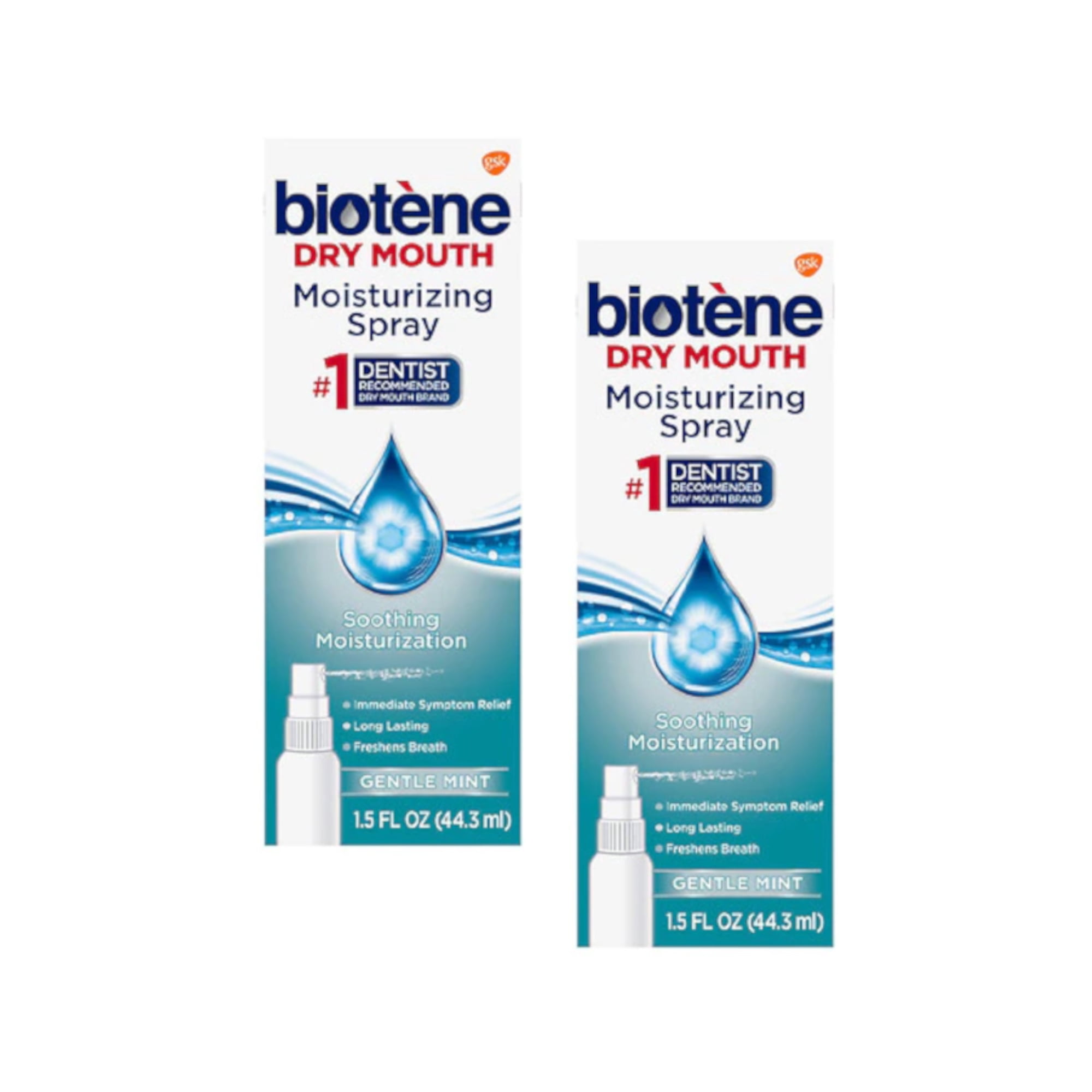 2 Pack Biotene Moisturizing Mouth Spray 1.5 Oz Each