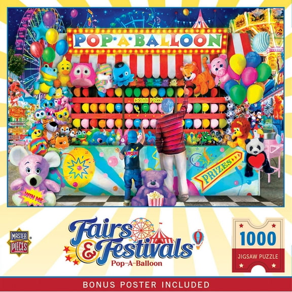 MasterPieces 1000 Piece Jigsaw Puzzle - Pop-A-Balloon - 19.25"x26.75"