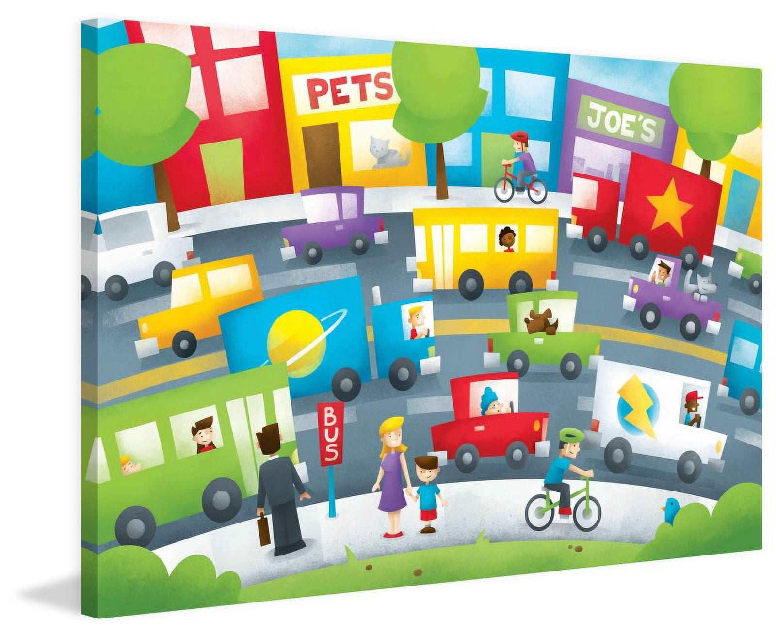 Marmont Hill "Traffic" by Curtis Painting Print on Canvas