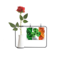 thumbnail image 1 of nacional verde trébol de Irlanda Botella de decoración de jarrones colgantes de flores rosas artificiales, 1 of 3