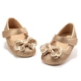 thumbnail image 2 of Fozruso Stylish Baby Sandals With Glitter Bowknot And Gold Trim Soft Sole Walking Shoes For Infants And Toddlers,Sizes 4 Toddlers 0-6 Months(Gold), 2 of 4