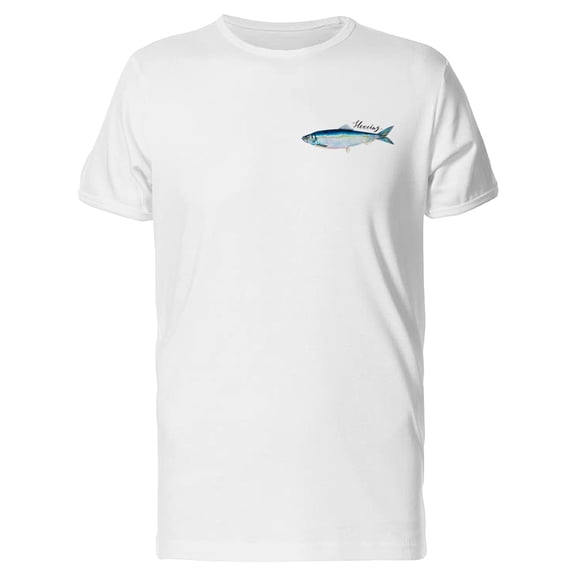 Blue Herring Fish Illustration Tee Men's -Image by Shutterstock